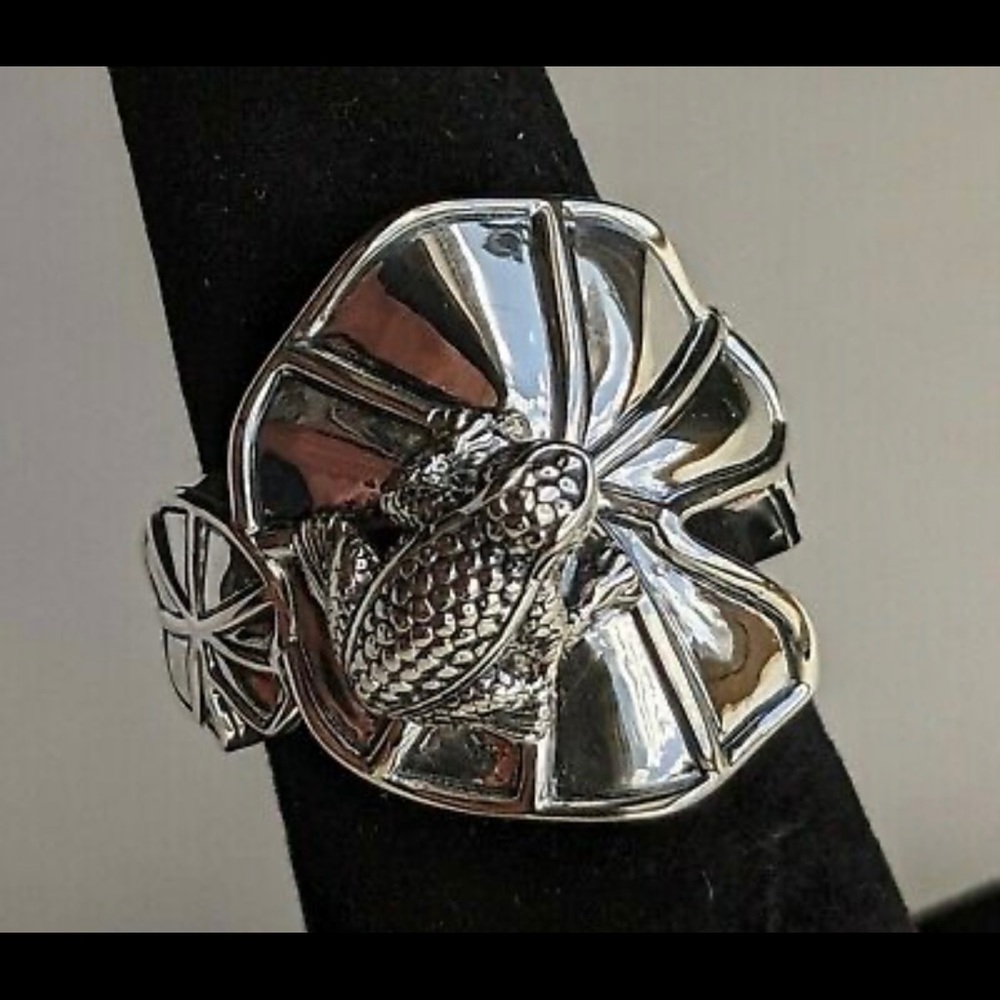 Barry Kieselestein Cord Frog Lily Pad ring 8g Sterling Silver